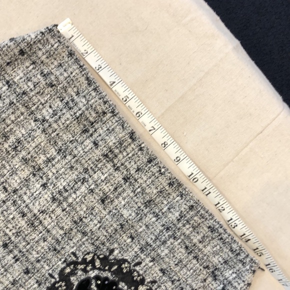 Josephine Chaus Tweed light Acadamia Black & White Plaid Skirt - Picture 6 of 8